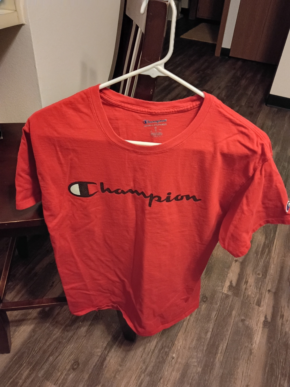 Champion Men’s Red Logo T‑Shirt